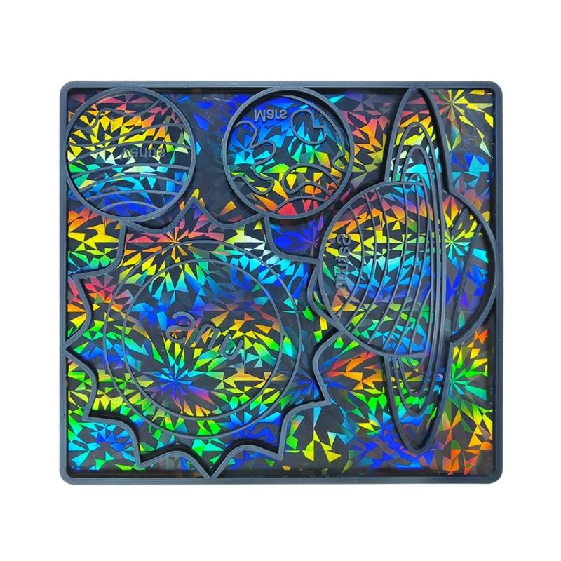 DIY Solar System Coaster Silicone Mould Holographic Epoxy Resin Mold DIY Ornaments Mold Handmade Crafts Tool Easy Clean