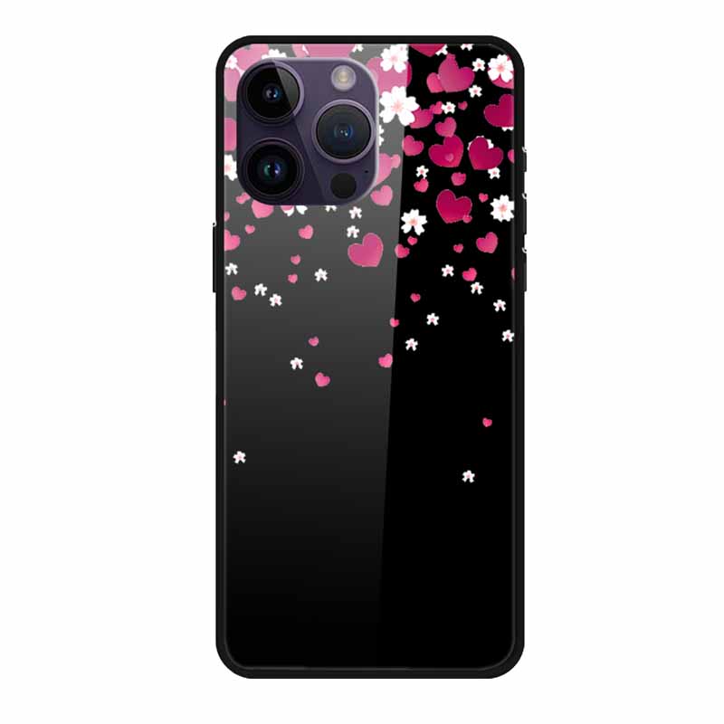 Tempered Glass Case For iphone 15 Pro Max Case Soft TPU Bumper Hard Glass Back Cover For iphone 16 Pro Max Phone Case 16Pro Max