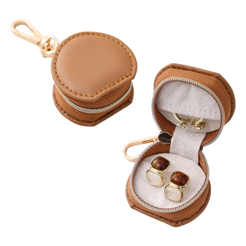 Mini Jewelry Box Keychain Jewelry Display Travel Bag Pendant Simple Portable Ring Box Gifts