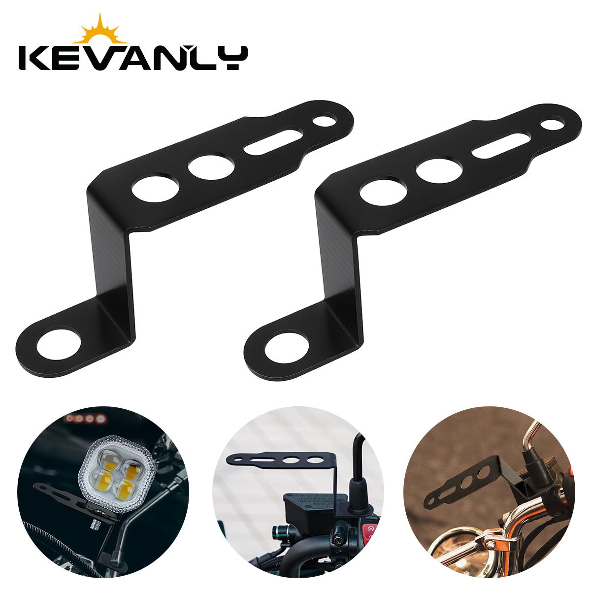 

2PCS Aluminum Alloy Motorcycle Auxiliary Headlight Support Bracket Spotlight Clamp Rearview Mirror Lamp Bracket Extension 2PCS Black