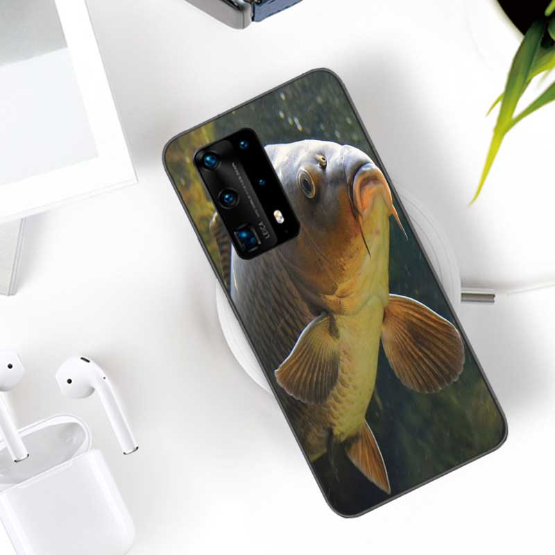 Carp Fishing Fish Soft Clear Phone Case For Huawei P30 Lite P10 P20 P40 P50 Pro Mate 40 Pro 30 20 10 Lite Cover Silicone