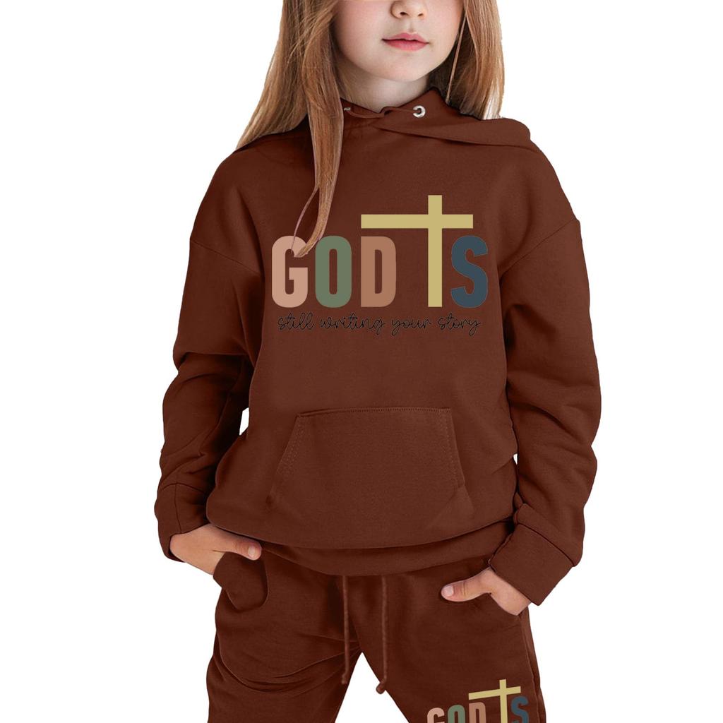 Chłopcy Dziewczęta Dresy Odzież Bluza z kapturem Spodnie dresowe do biegania Dresy Zestaw Modny Strój