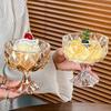 300 ml Glas-Eisbecher im Ins-Stil, Dessert-Joghurtbecher, handbemalt, Kelch, Obst, Pudding, Salatschüssel, Saft, Milchshake-Becher