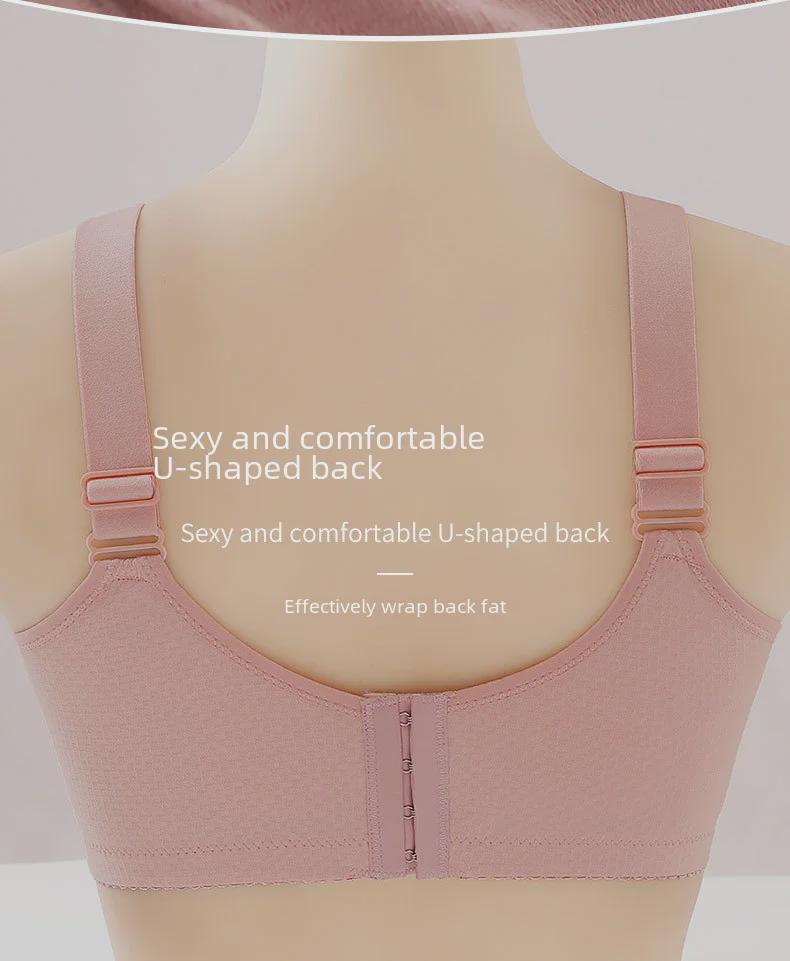 Large Size Women's Wireless Adjustable Push-Up Bra