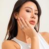 European and American Baroque Round Irregular Arc Women's Ring