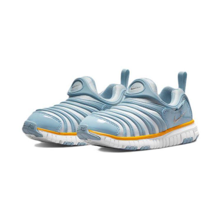Nike Dynamo Free Fabric Non-Slip Shock Absorbing Durable Low-Top Sports Casual Shoes Kids Sneakers Blue 343738-438