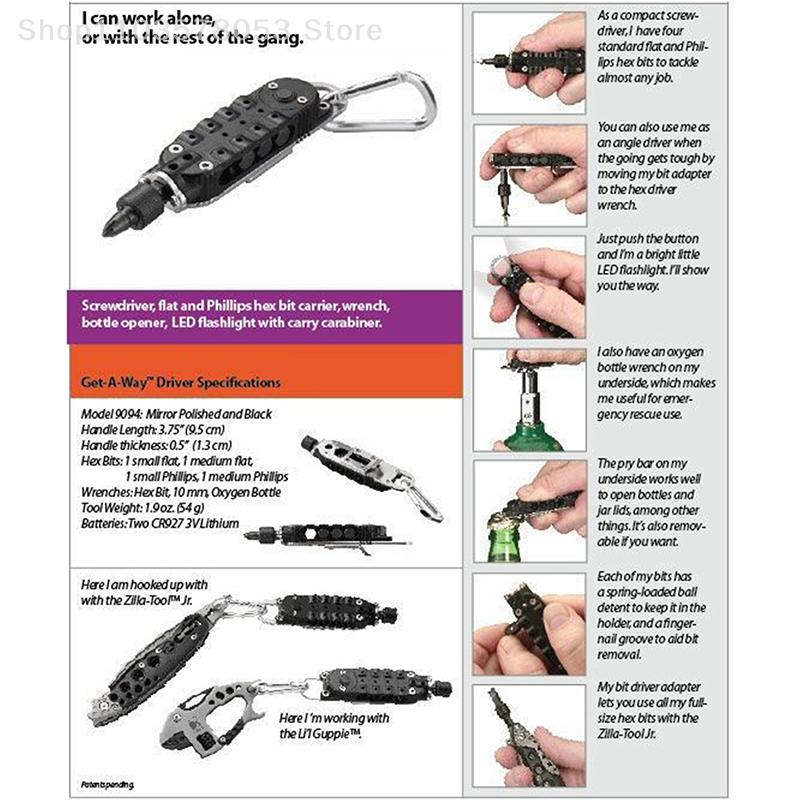Mini Screwdriver Outdoor EDC Keychain Shape Screwdrivers Portable Multifunctional Steel Repair Combination Tools