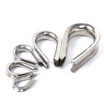 304/316 Stainless Steel Wire Rope Cable Thimbles Accessories , J006