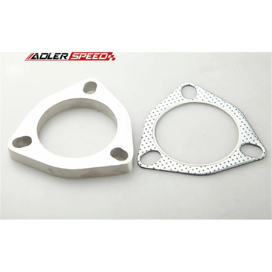 2.5 Inch 3 Bolt Stainless Steel Flange & Gasket Adapter Turbo Exhaust Downpipe