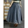 DIMANAF 2026 Plus Size Spring Denim Skirts Women Clothing Floral Fashion A-Line Jeans Skirt High Waist