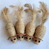 2Pcs Sisal False Mouse Cat Toy Bite Resistance Stuffed Toy Interactive Cat Toy Simulation Mice Kitten Self-Playing Plush Toys