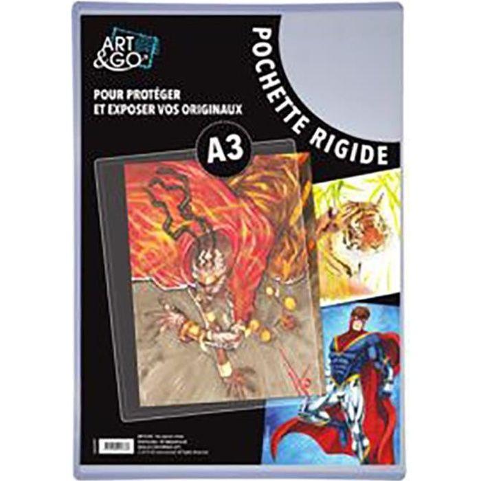 Pochette de protection en plastique rigide A3 de ART & GO