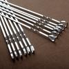 6-12 peças Espeto para Churrasco Aço Inoxidável Kebab Shish Conjunto de Garfos para Churrasco 41cm 16.15 polegadas de Comprimento Barra Plana Agulha de Churrasco Grelha de Carne Ferramentas para Exterior