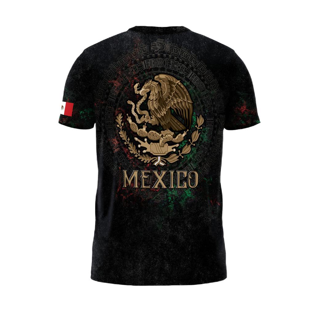 Men's Casual Short Sleeve T-Shirt Mexico Letter Print Crew Neck Lightweight Soft Fabric Comfortable Fit