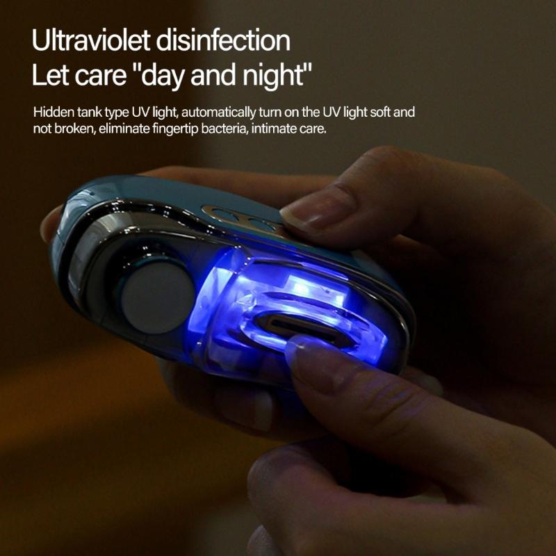 USB Rechargeable Baby Nail Trimmer 3 in 1 Electric Nail Cutter with Light 3 Speeds Fingernail Polisher Storage