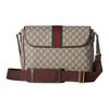 Gucci Ophidia Magnetic Closure Flap Adjustable Shoulder Strap Canvas And Leather Large Crossbody Bag Men bags Beige Ebony 792119-FACJQ-9741