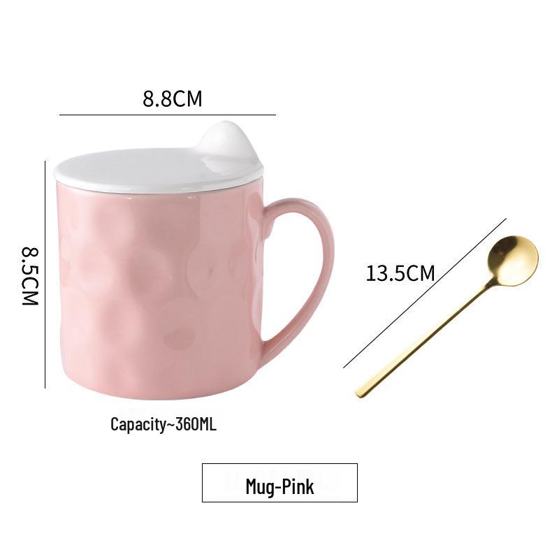 Retro Japanese Ceramic Mug with Lid, High-Temp Resistant, Large Capacity, Ideal Gift for Couples