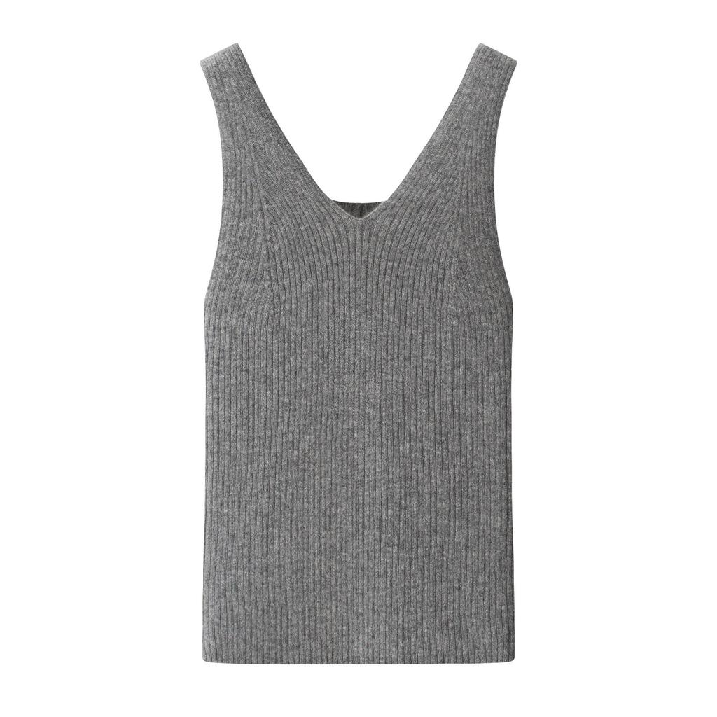 90g Pure Cashmere Reversible Women's Slim-fit V-neck Sleeveless Inner Vest
