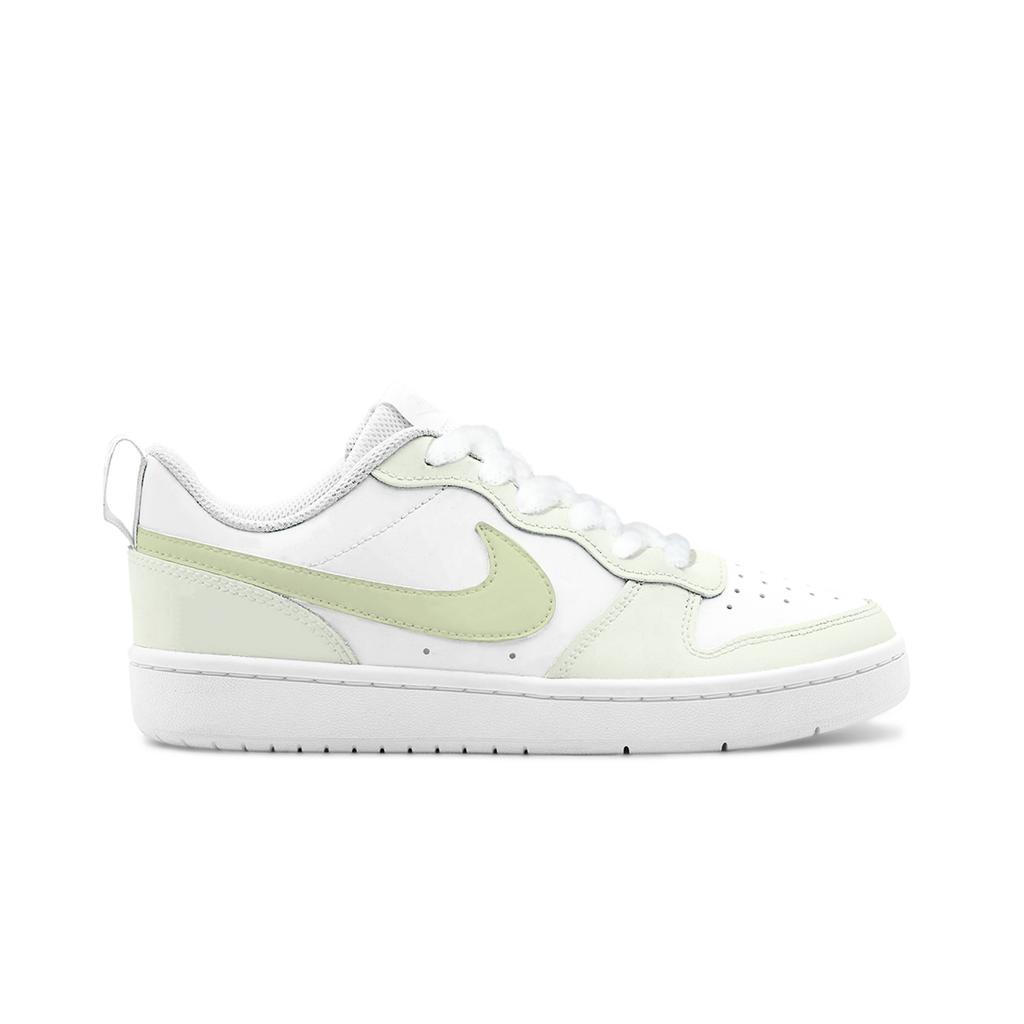Nike Court Borough Big Fish Manufacturing, Lime Star Whisper Leather Abrasion Resistant Breathable Low Top BQ5448-100(Team1792-)