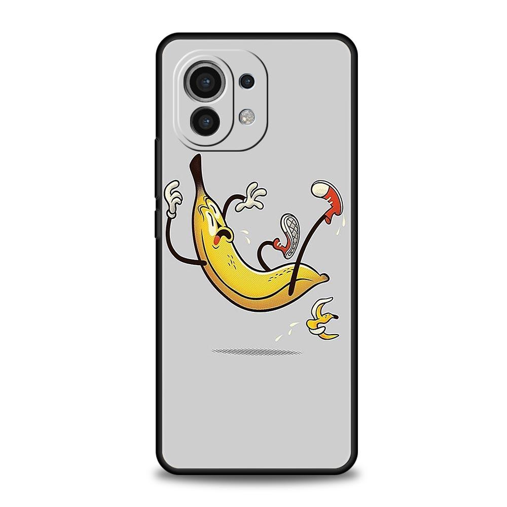 Funny Bite Apple Banana Phone Case Cover for Xiaomi Mi 17 15 14 13 12 11 Ultra 15T 14T 13T 12T 11T Pro Lite 5G Soft TPU Shell