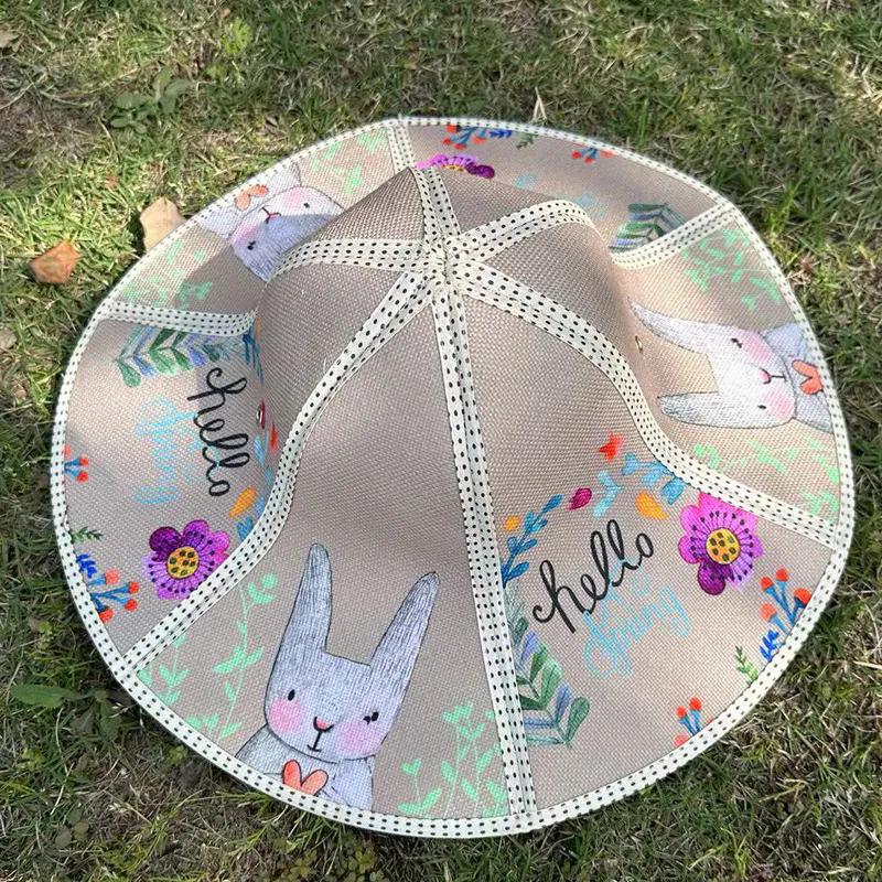 

WTEMPO Летние шляпы для взрослых, для отдыха и путешествий, солнцезащитные шляпы с широкими полями, складные, дышащие, с цветочным принтом, с защитой от солнца, пасхальные шляпы 1pc легкие хаки