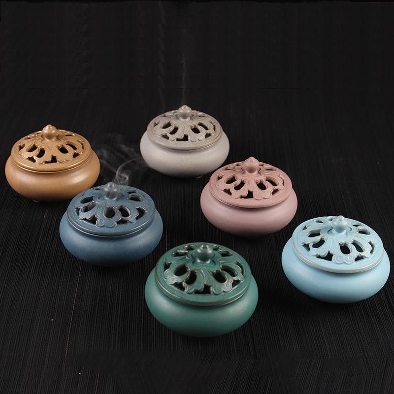 Special Coil Retro Incense Burner Living Room Ceramic Incense Holder Creative Home Decor Buddha Buddhist Ornaments Xmas Gift