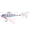 1Pcs Reflective Jig Fishing Lures Saltwater (10g, 15g, 20g, 25g, 30g, 40g, 60g) Tuna Bass Silvery Lures Feather Tail bait