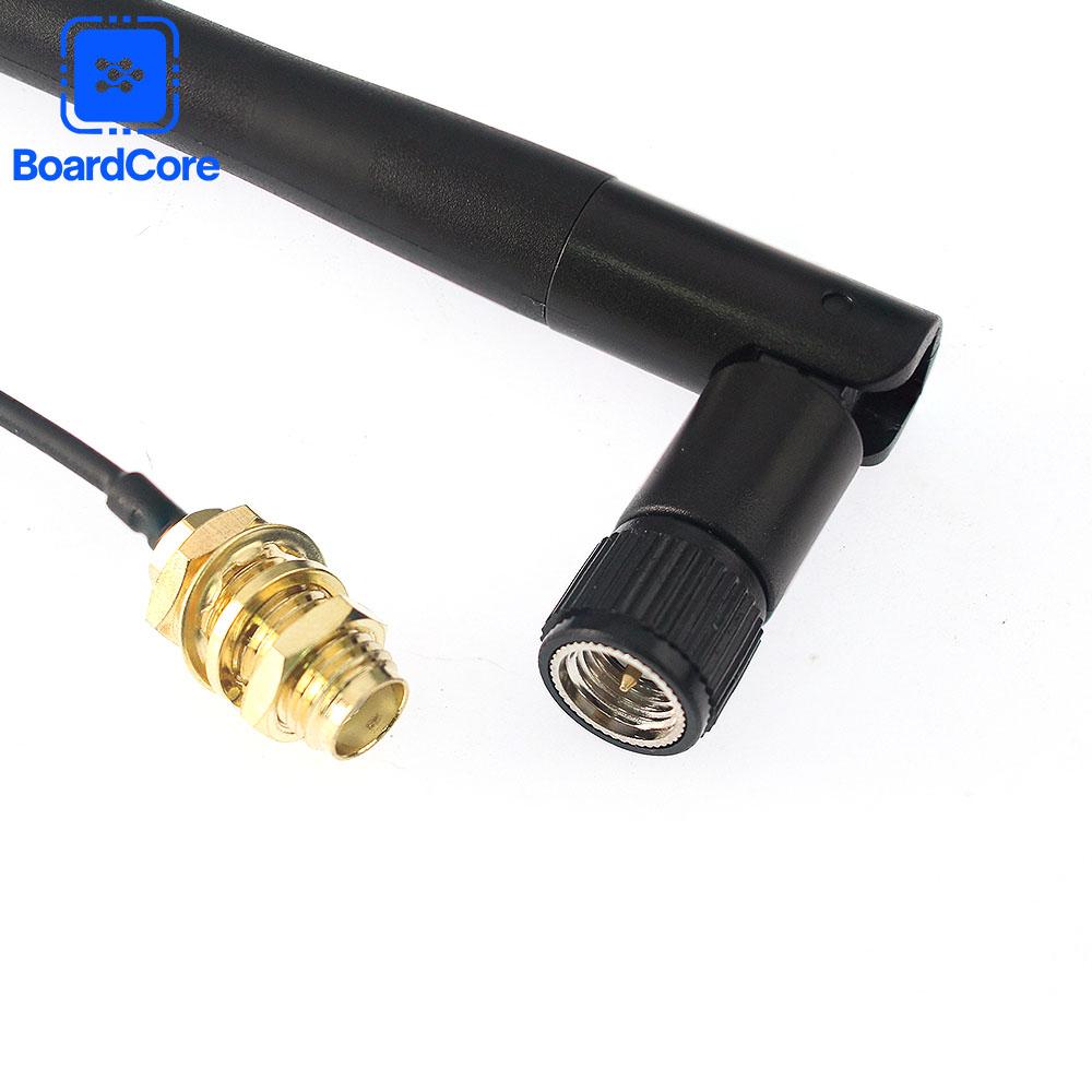 2.4GHz WiFi Module IPEX1 To RP SMA Female Converter 3dBi WiFi Gain Antenna SMA Male Antenna Pigtail Cable for Smart Home DIY