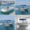 Top with Frame Aluminum-Alloy Marine Foldable Boat Canopy for Boaters, Anglers,