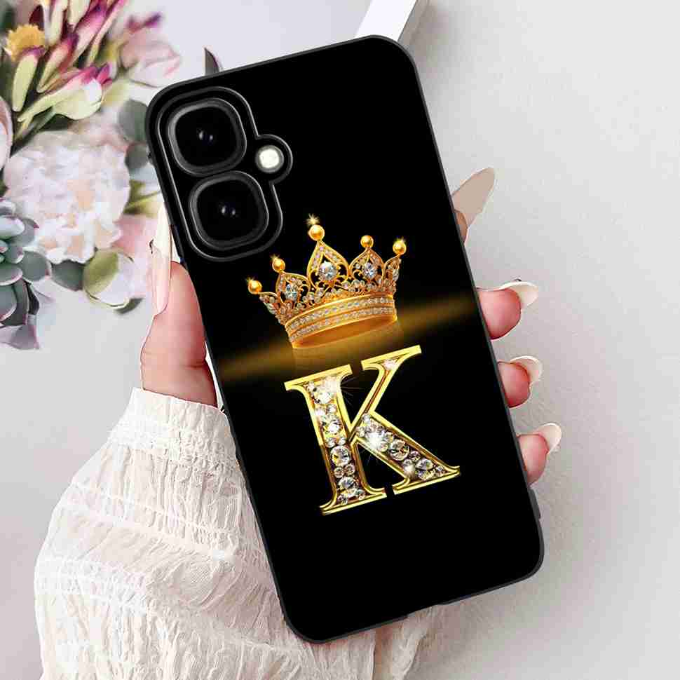 For Infinix Smart 10 4G 6.67" 2025 Case Popular Letter A-Z Crown Soft Silicone TPU Cover For Infinix Smart10 smart10 Phone Cases