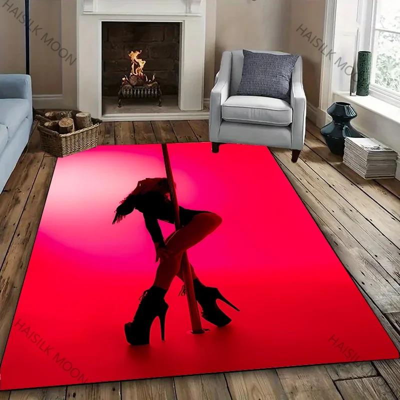 16 Styles Pole Dance Art Printing Carpet Home Decor Mats Pole Dance Classroom Large Area Four Seasons Floor Mat Machine Washable