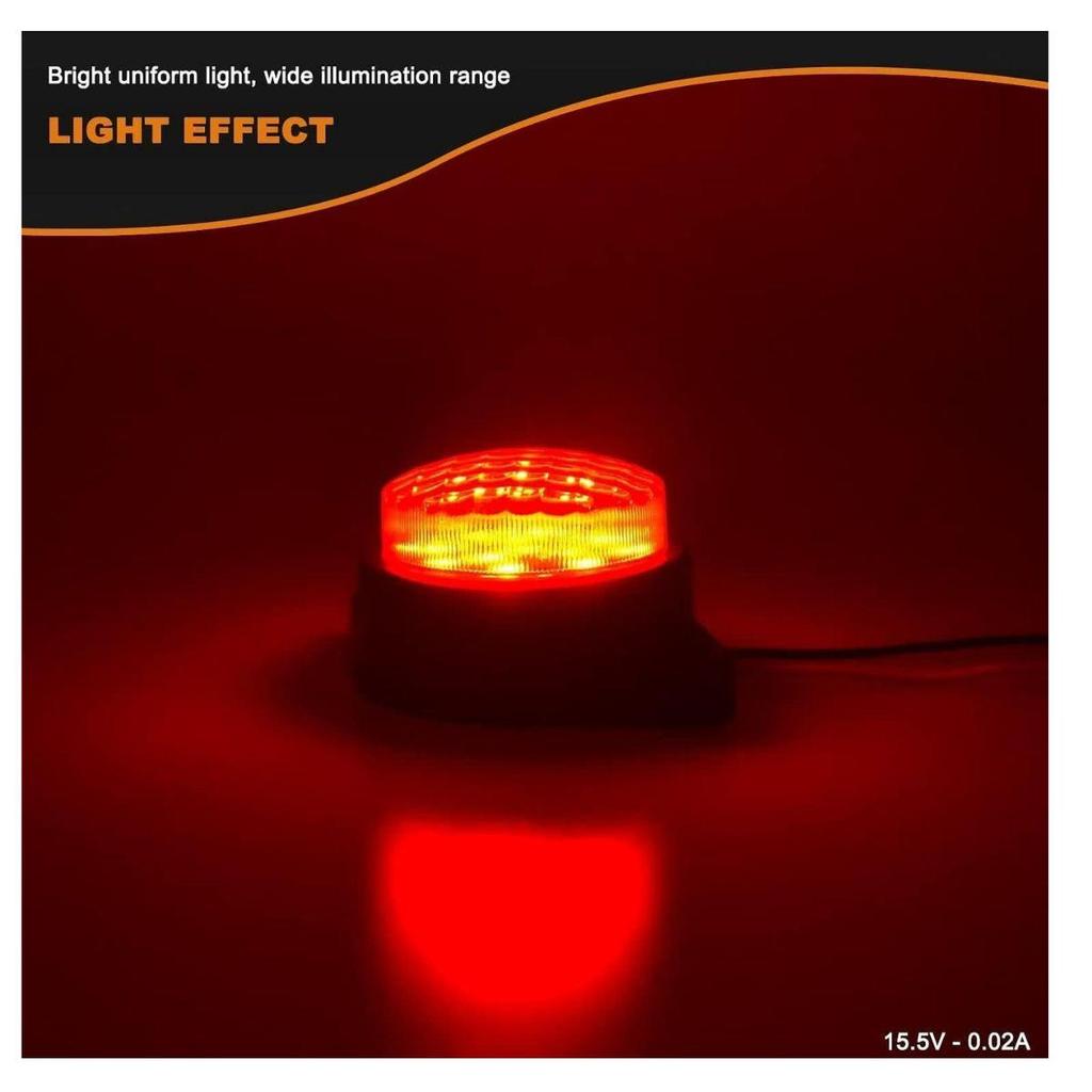 APSMOTIV 6 STÜCK LED Markierungsleuchten Anhänger 24V Wasserdicht Rot Hühneraugen für Sattelzugmaschinen Freightliner Cargo – Universelle Passform
