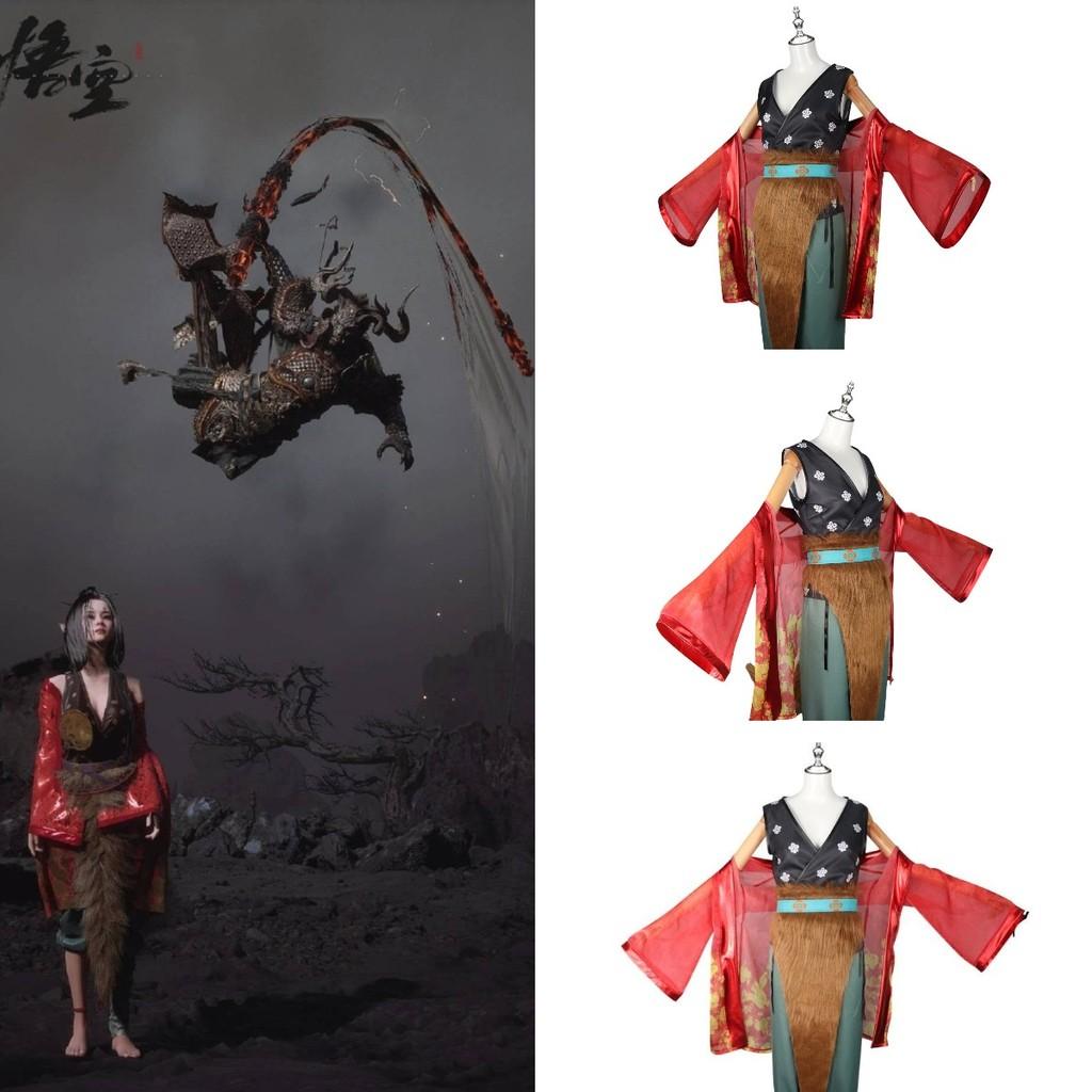 Black Wukong Myth Costume Fox Pingping Game Cosplay Character Halloween Party