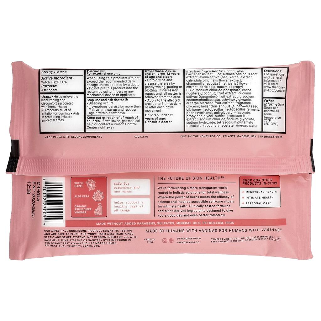 Calming Hemorrhoid Tissues, Maximum Strength, 20 Sheets