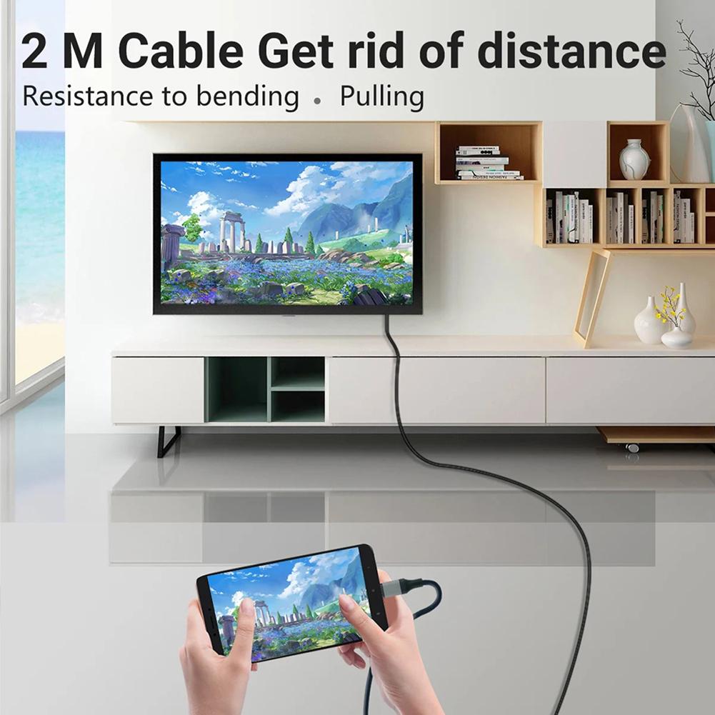 USB C Type C To HDMI-compatible 4K Cable USB-C To HDMI-compatible HDTV TV Adapter Cable 4K for MacBook Pro/Air for iPad Pro 2020