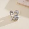 Classic Geometric Metal Peach Heart Brooches Pins for Women Fashion Irregular Croissant Brooches Suit Accessories Jewelry Gift