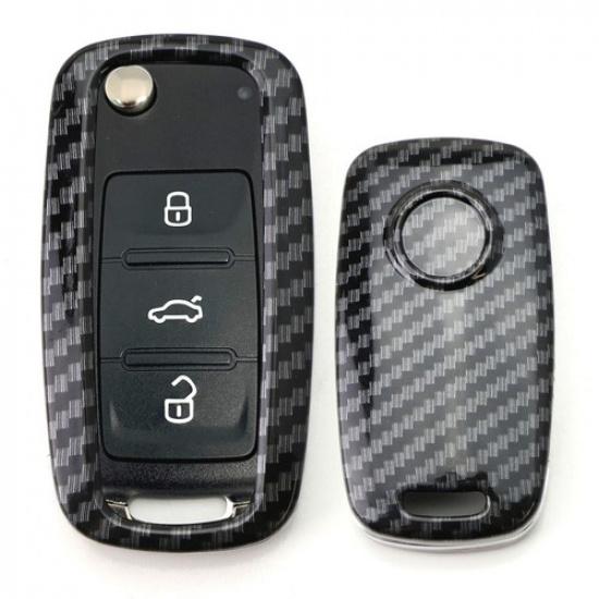 Carbon Fiber Key Fob Shell For VW Golf GTI R32 Jetta Rabbit Passat Beetle Polo