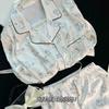 Pajamas Thin Ice Silk Rabbit Print Small Summer Home Comfort Two-Piece Set