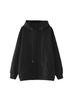Women's Oversized Guochao Brand Hooded Sweatshirt - Simple Design, Casual Zip-Up for Fall & Winter