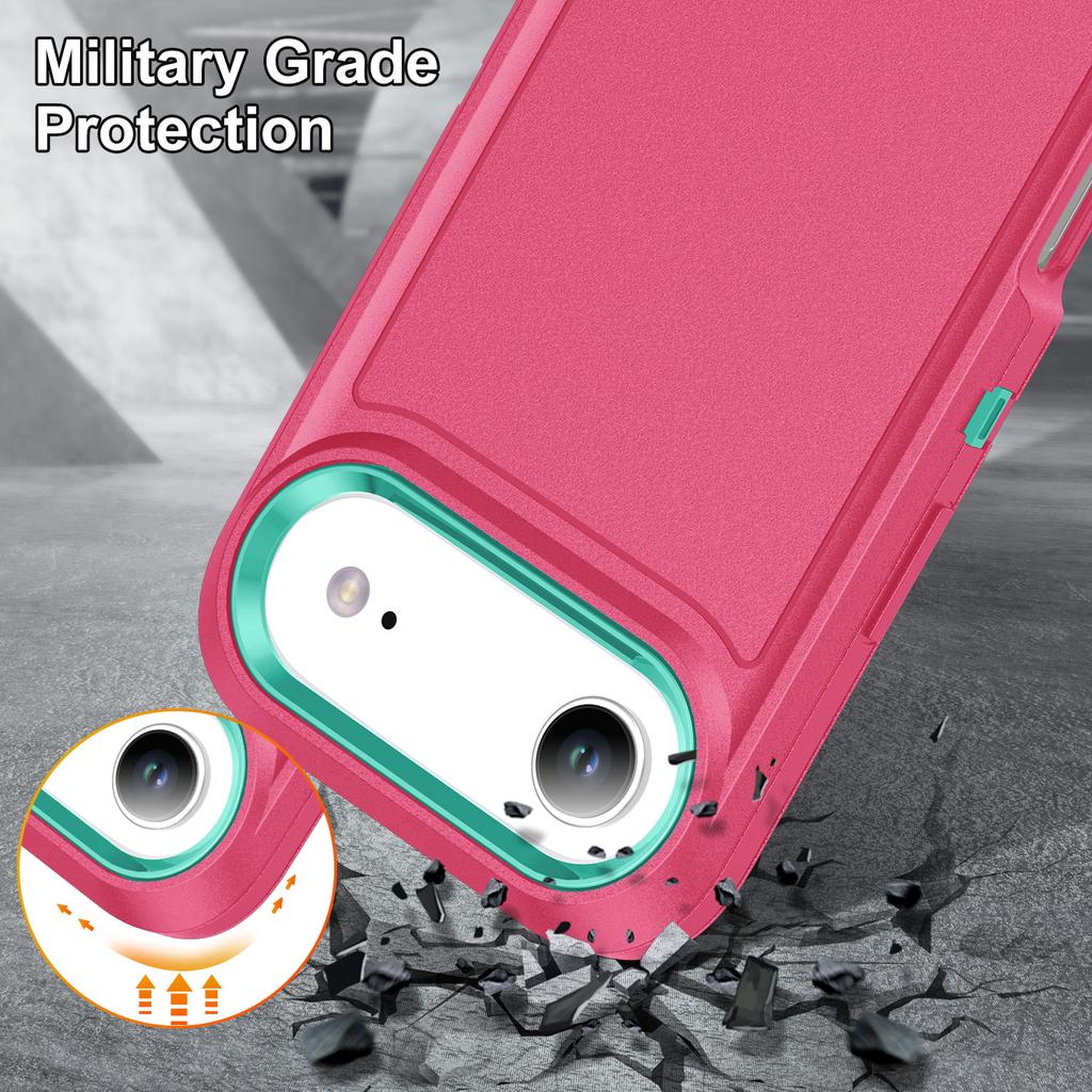 For iPhone 17 Air Case Case Kickstand Phone Cover PC+Silicone+EVA 3-in-1 Design