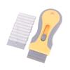 For Removing Labels,Stickers,Paint 1 Set Glue Removal Blade With 10 Blades, Telescopic Adjustment Knife, Cleaning Scraper Tool