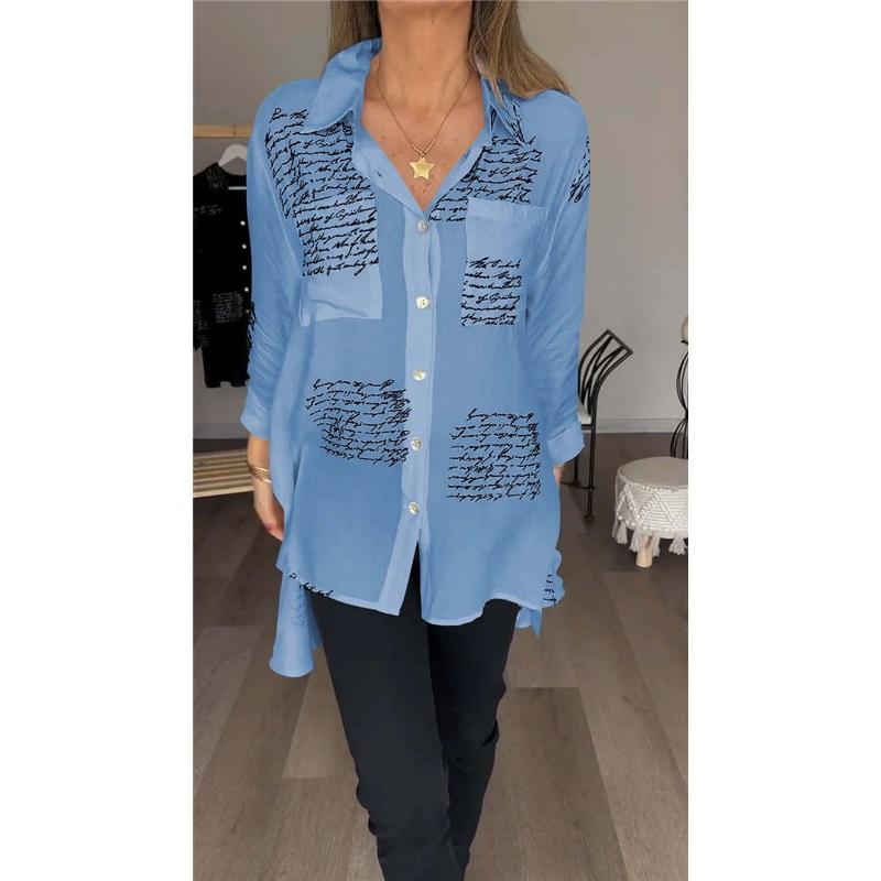 Spring-Summer Women's  Loose Drop-Shoulder Casual Shirt In European And American Style