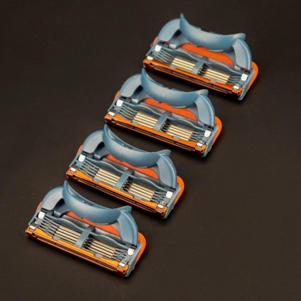 Novo Lote de 4 Peças/lote Lâminas de Barbear Cassete Lâmina de Barbear para Rosto Masculino Compatível com Proglide Fusione