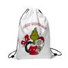 Christmas Double Sided Print New Year Gift Bag Drawstring Pocket Christmas Backpack