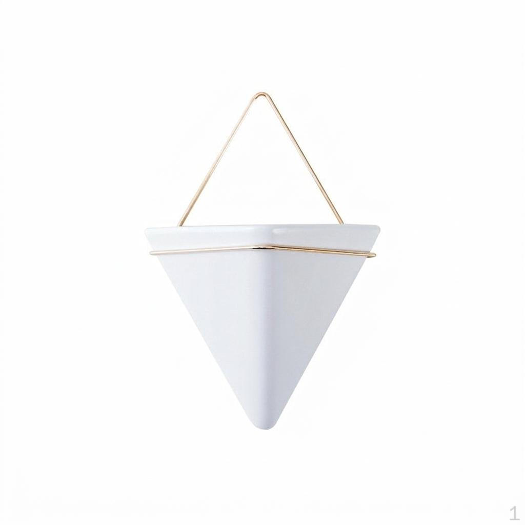 Plant Pots for Indoor Plants and Flower Outdoor Plants, Triangle Wall Planter with Iron