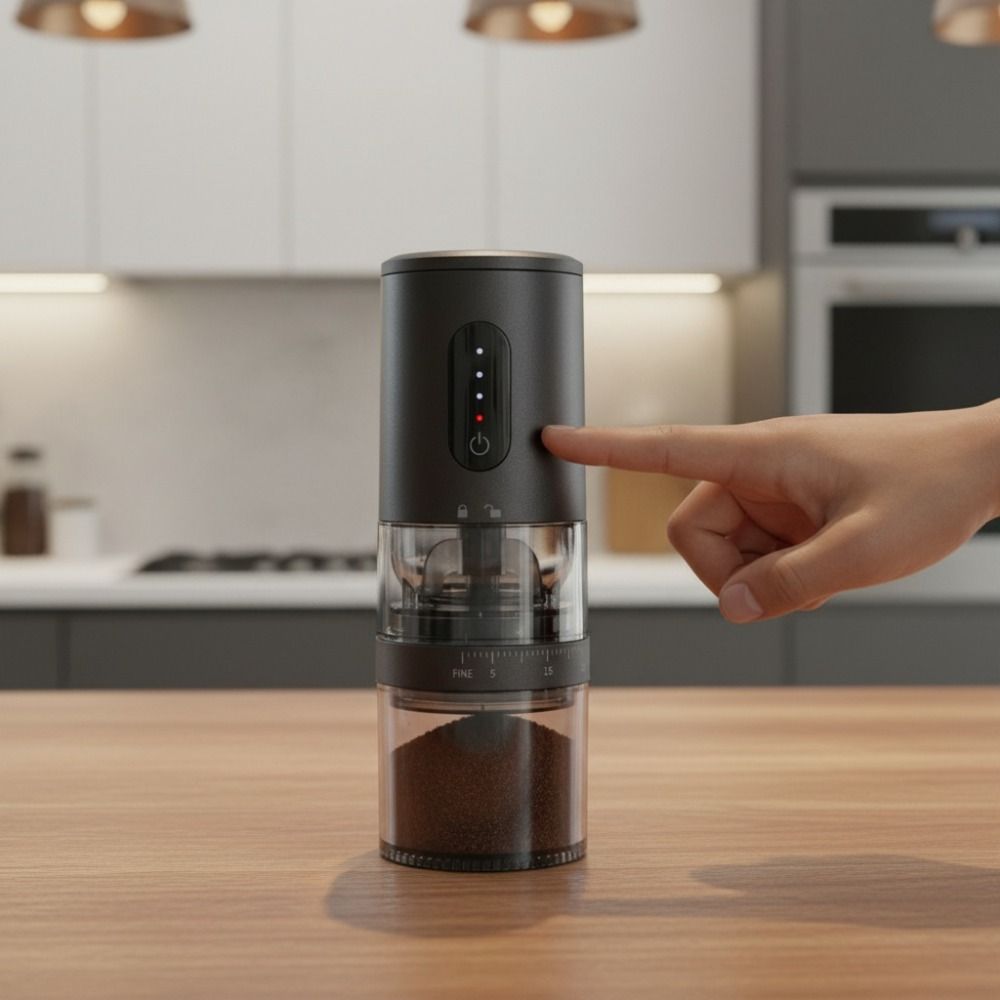 Ceramic Grinding Core Portable Electric Coffee Grinder Automatic Coffee Bean Mill Outdoor