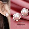2024 French Retro S925 Sterling Silver Pearl Stud Earrings for Women – High-End Light Luxury Ear Cartilage Studs