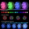 Submersible LED Lights with Remote, Color Changing Battery Powered Underwater LED Light Pucks for Pool Pond Camping Bucket Decoration (4 Packs)