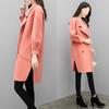 2025 Autumn/Winter Purple Wool Lantern Sleeve Mid-Length Women's Coat