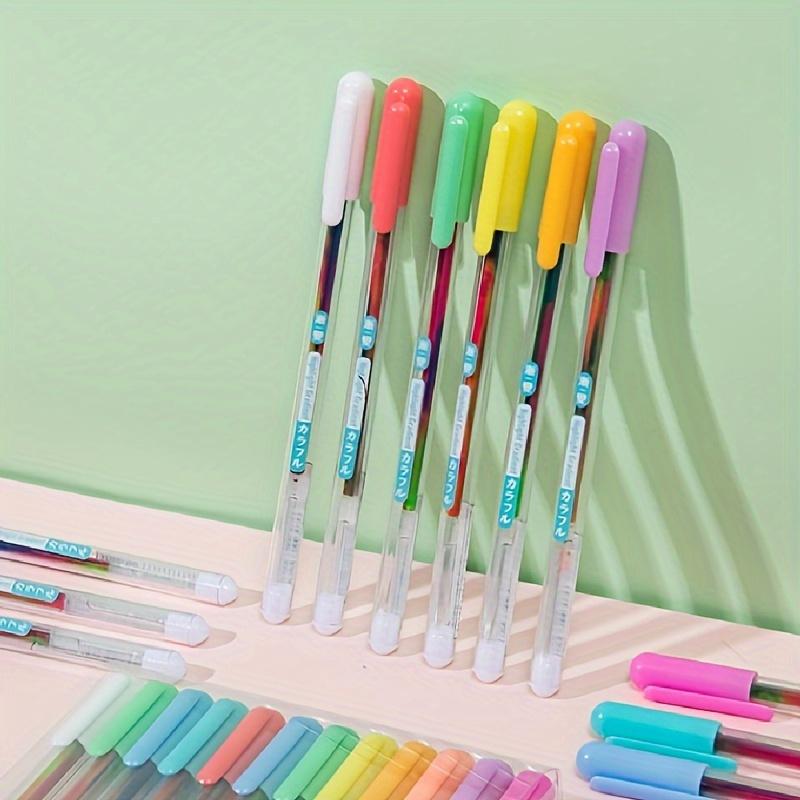 Sparkling Rainbow Gradient Gel Pens - Vibrant Glitter Colors for Art & Crafts